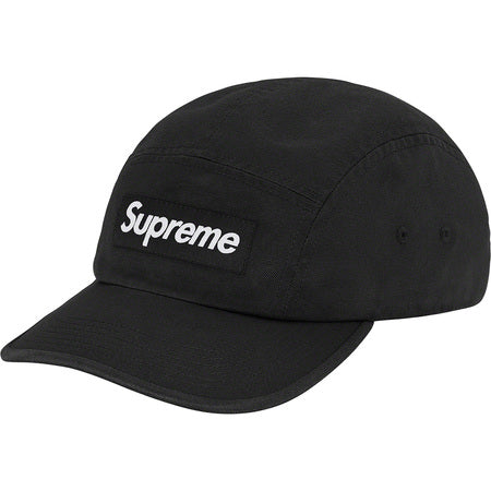 Supreme Washed Chino Twill Camp Cap (FW20) Black