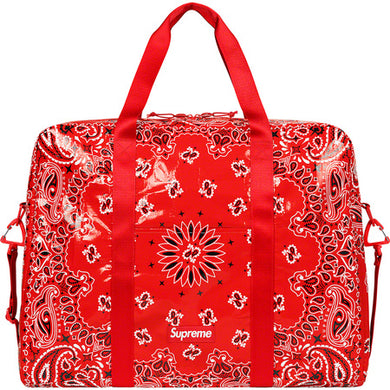 Supreme Bandana Tarp Large Duffle Bag Red