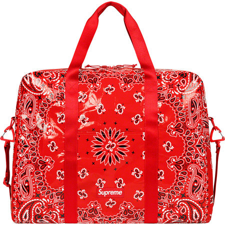 Supreme Bandana Tarp Large Duffle Bag Red