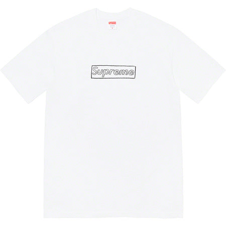Supreme Kaws Chalk Logo Tee White