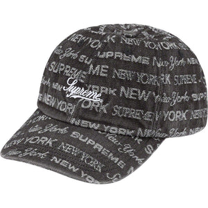 Supreme Multi Type Jacquard Denim 6-Panel Black