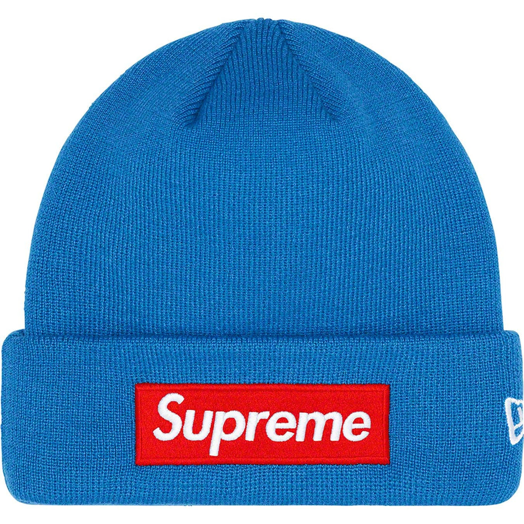 Supreme New Era Box Logo Beanie Blue
