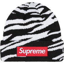 Supreme New Era Box Logo Beanie Zebra