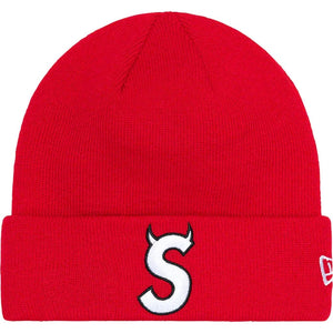 Supreme New Era S Logo Beanie Red