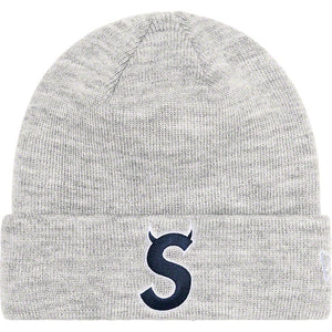 Supreme New Era S Logo Beanie Grey