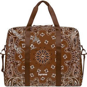 Supreme Bandana Tarp Large Duffle Bag Brown