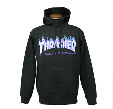Thrasher Flame 3C Hoody Black/White