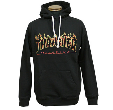 Thrasher Flame  Chenille emb Hoody