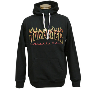 Thrasher Flame  Chenille emb Hoody