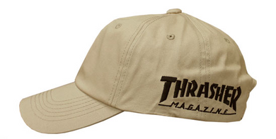 Thrasher Mag Skate and Destroy Sport Dad Cap Khaki