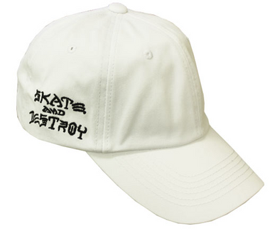 Thrasher Mag Skate and Destroy Sport Dad Cap White