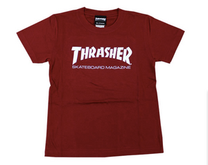 Thrasher Kids Mag Logo S/S Tee Burgundy / White
