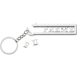 Supreme Slide Keychain Silver