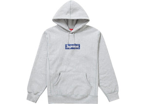 Supreme Bandana Box Logo Hooded Sweatshirt Grey