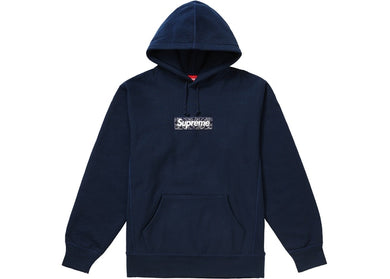 Supreme Bandana Box Logo Hooded Sweatshirt Navy