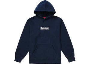 Supreme Bandana Box Logo Hooded Sweatshirt Navy