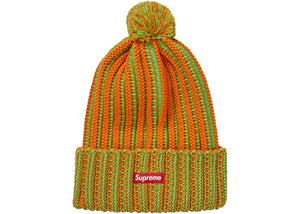 Supreme Contrast Stripe Beanie Orange