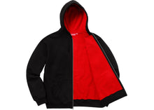 Supreme Contrast Zip Up Hooded Sweatshirt Black