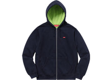 Supreme Contrast Zip Up Hooded Sweatshirt Navy