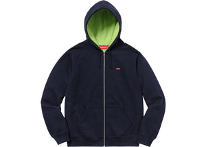 Supreme Contrast Zip Up Hooded Sweatshirt Navy