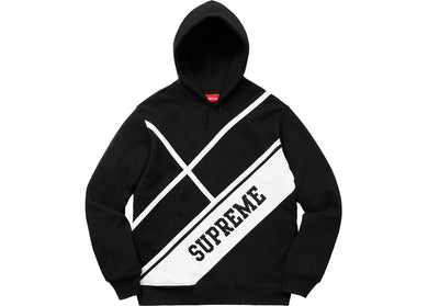 Supreme Diagonal Hooded Sweatshirt Black