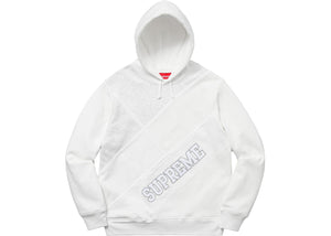 Supreme Diagonal Hooded Sweatshirt White