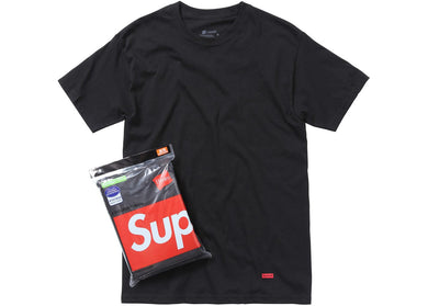 Supreme Hanes Tagless Tees (3 Pack) Black