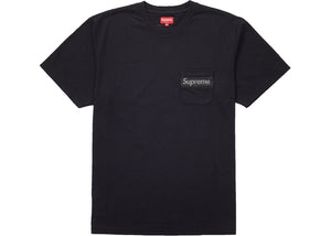 Mesh Stripe Pocket Tee (Black)