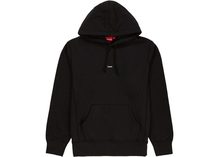 Supreme Micro Logo Hooded Sweatshirt Black