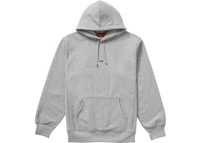 Supreme Micro Logo Hooded Sweatshirt Grey