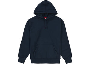 Supreme Micro Logo Hooded Sweatshirt Navy