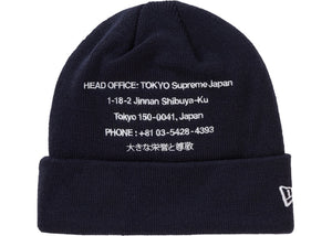 Supreme New Era HQ Beanie Navy
