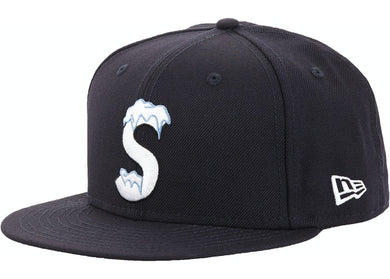 Supreme S Logo New Era Hat Navy