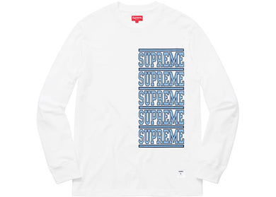 Supreme Stacked L/S Top White