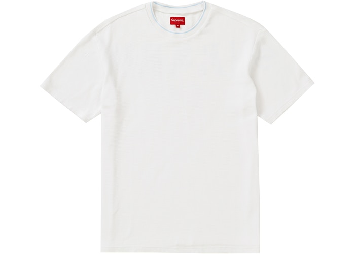 Stripe Rib Waffle Top (White)