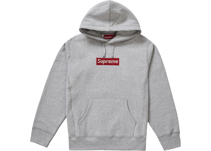 25th Anniversary Swarovski Box Logo Hoodie (Grey)