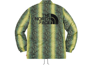 Supreme The North Face Snakeskin Taped Seam Coaches Jacket Green