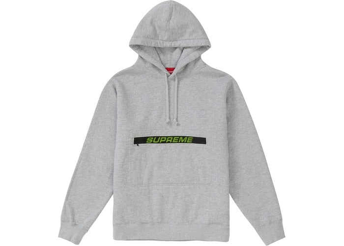 Zip Pouch Hooded Sweatshirt (Grey)