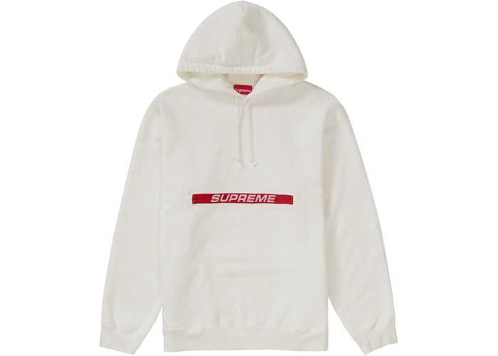 Zip Pouch Hooded Sweatshirt (White)