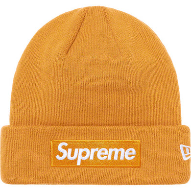 Supreme New Era FW21 Box Logo Beanie Mustard