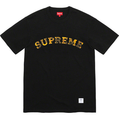 Supreme Plaid Applique S/S Top Black