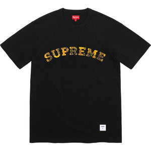 Supreme Plaid Applique S/S Top Black