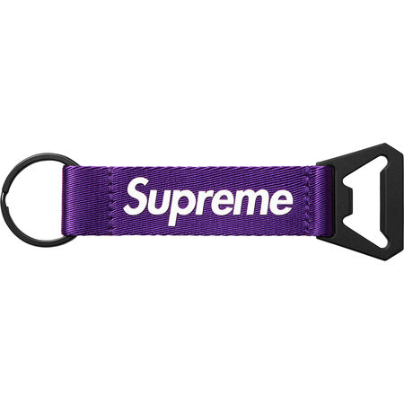 Supreme Bottle Opener Webbing Keychain Purple