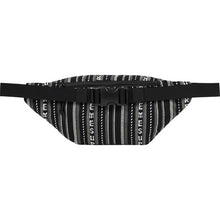 Supreme Woven Stripe Waist Bag Black