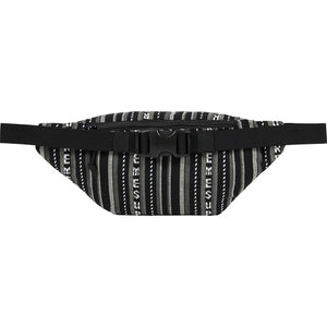 Supreme Woven Stripe Waist Bag Black