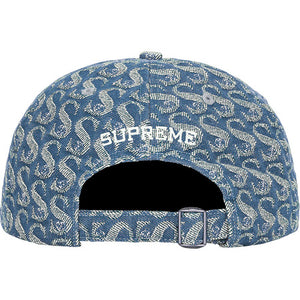 Supreme Monogram Denim 6-Panel Black