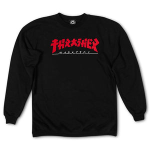 Thrasher Godzilla Crewneck Black