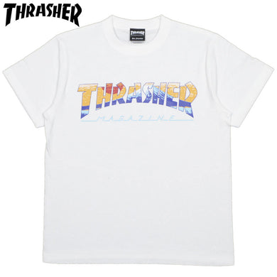 Thrasher Japan Kids Fuji Tee white Sun