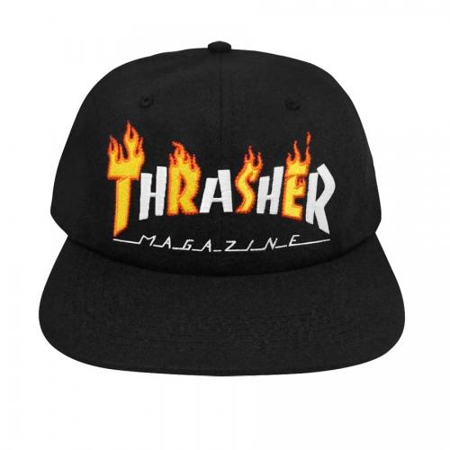 Thrasher Flame Mag Snapback - Black