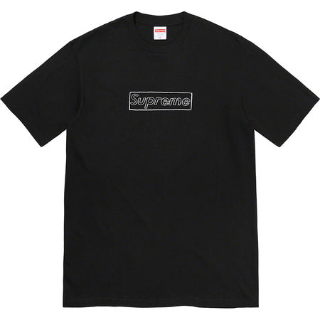 Supreme Kaws Chalk Logo Tee Black